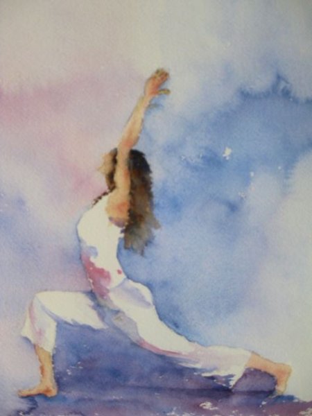 Йога акварель