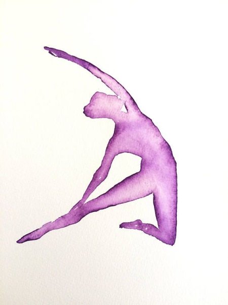 Йога акварель