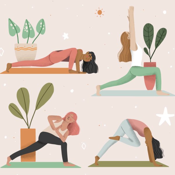 Йога иллюстрации