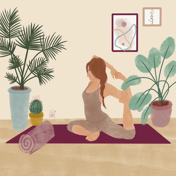 Йога нарисованная