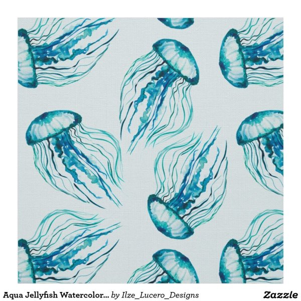 Медуза акварелью