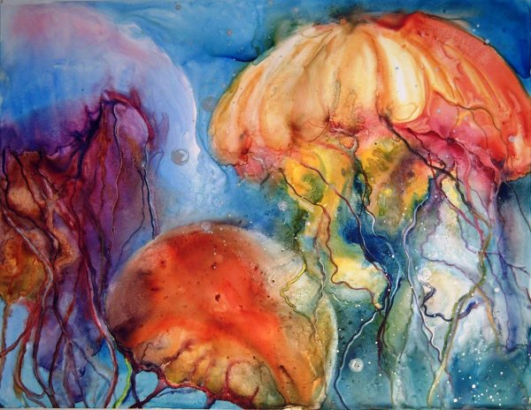 Медузы Графика паттерн