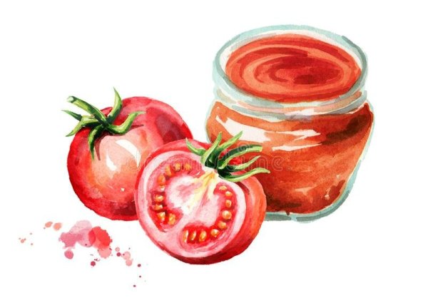 Томатная паста акварель