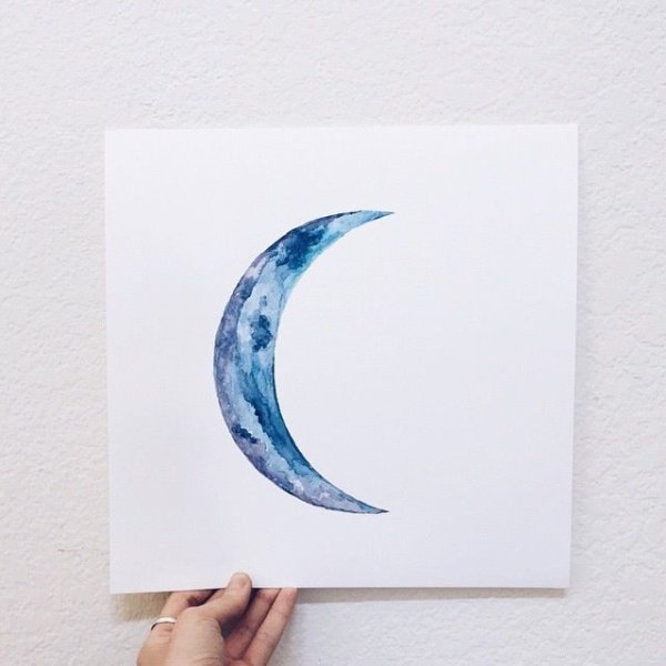 Акварельный полумесяц