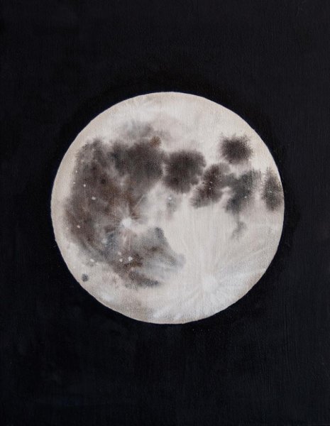 Луна красками