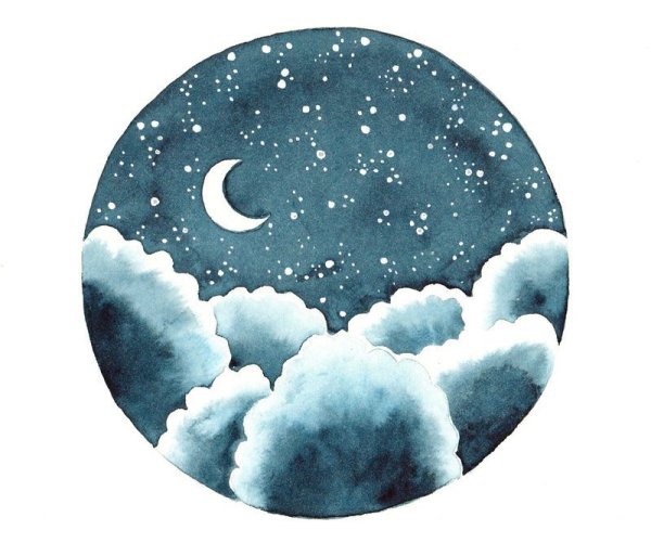 Акварельная Луна