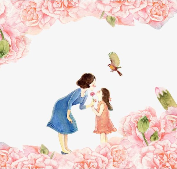 С днем матери акварель