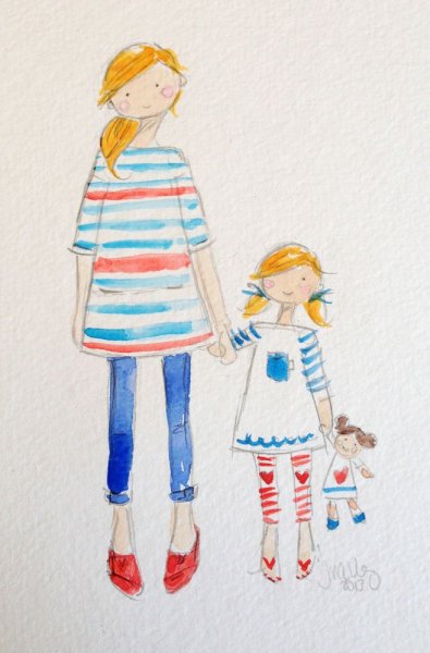 Дочки акварель