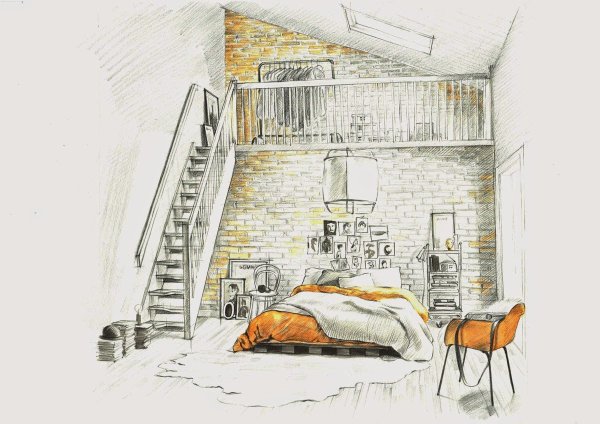 Интерьерный скетч