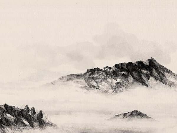 Суми-э пейзаж