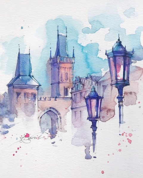 Городской скетчинг Прага