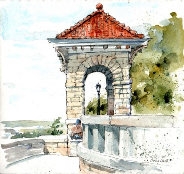 ФРАГМЕНТЫ архитектуры акварелью