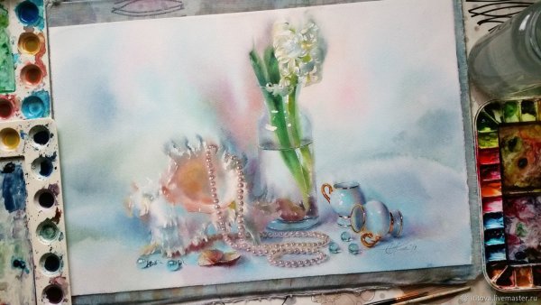 Жемчужина акварель