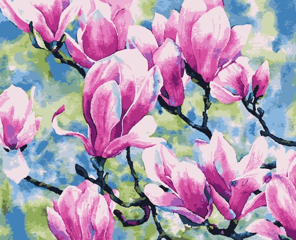 Магнолия акварель