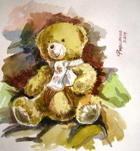 Плюшевые мишки в живописи