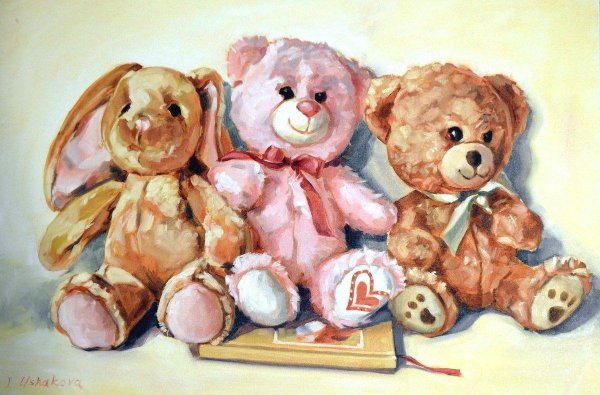 Мягкая игрушка акварелью