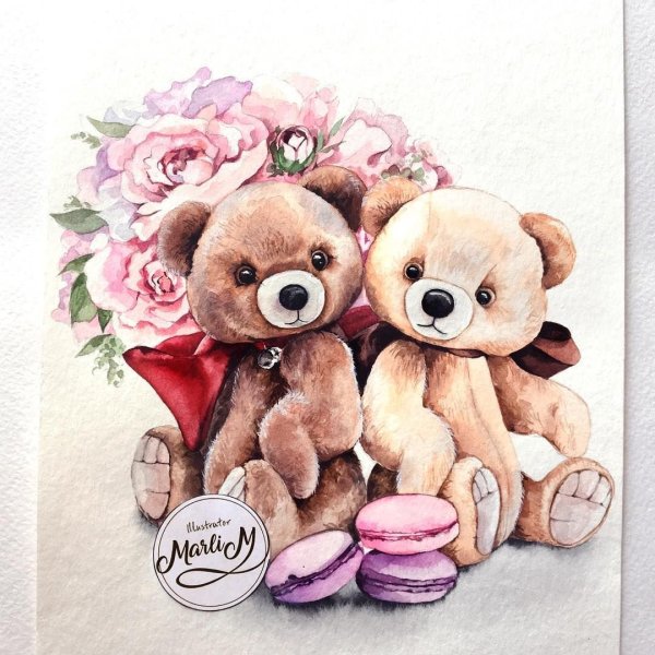 Игрушки акварель