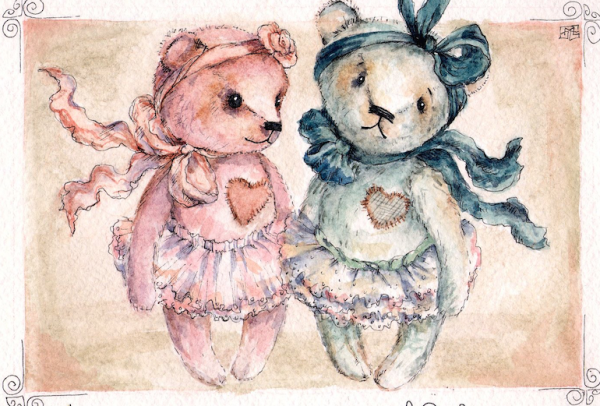 Мишки Акварельные Инга Измайлова