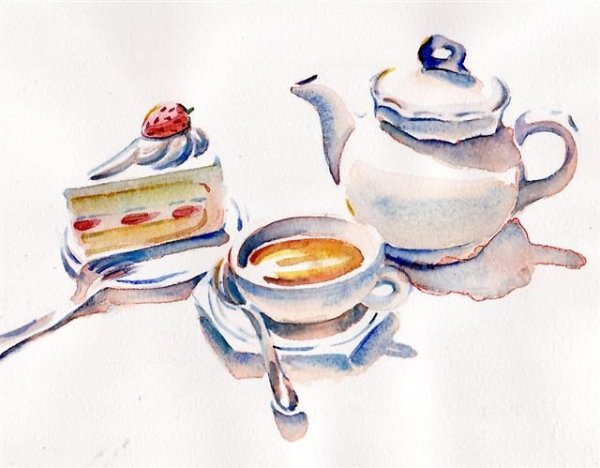 Сервиз акварель