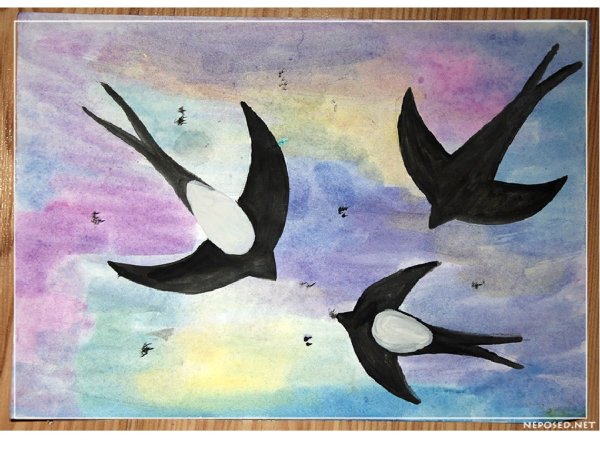 Рисование Ласточка