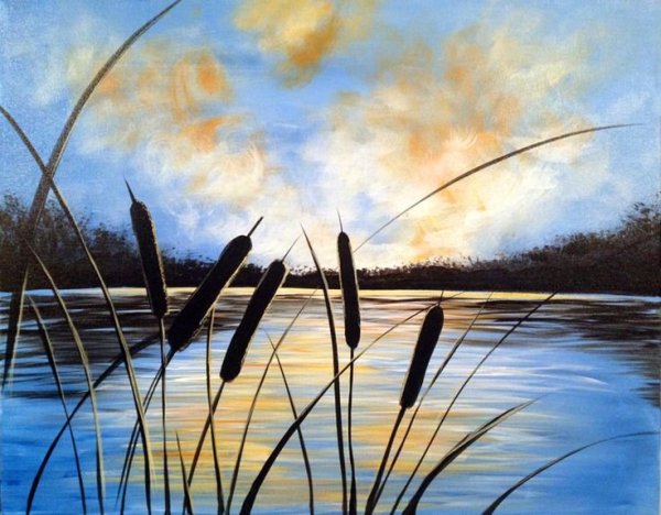 Тростник живопись