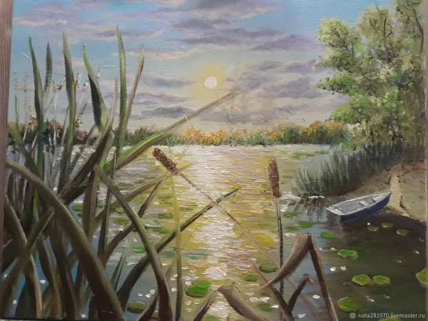 Камыши маслом