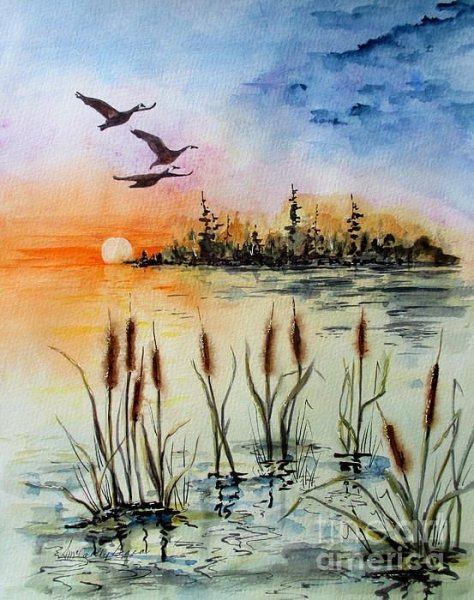 Пейзажи для рисования акварелью