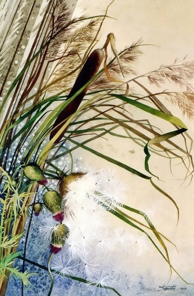 Китайская живопись тростник