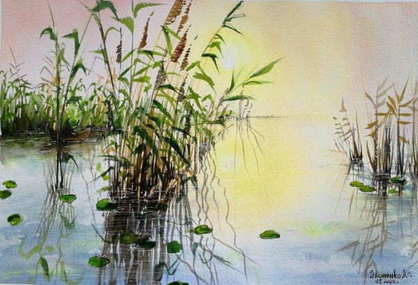 Картина камыши