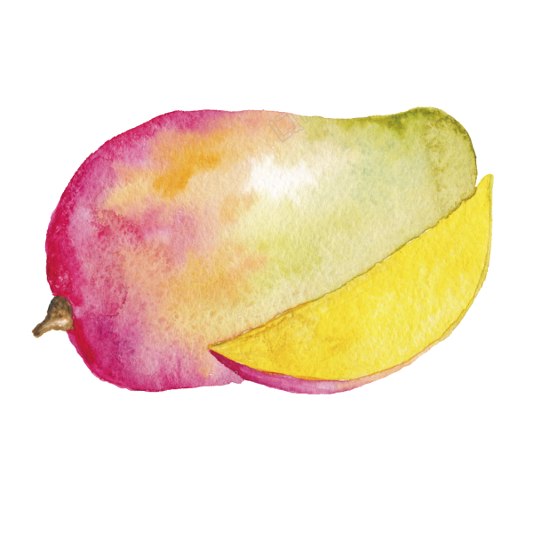Манго фрукт акварель