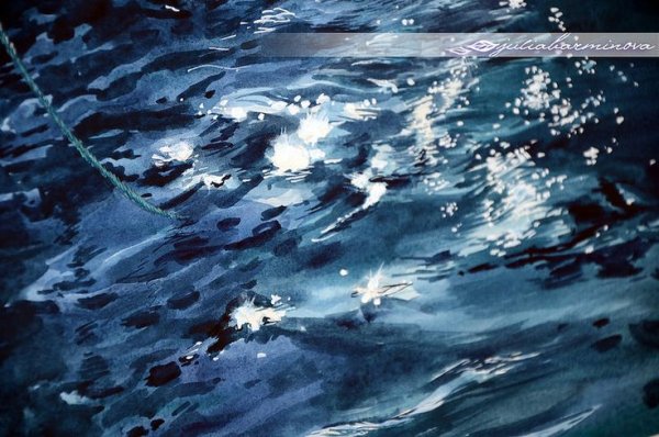 Блики на воде живопись