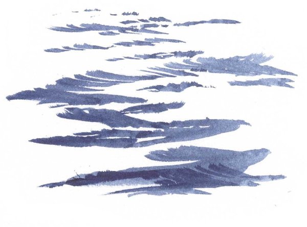 Волны акварель