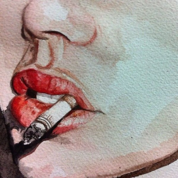 Сигарета акварель