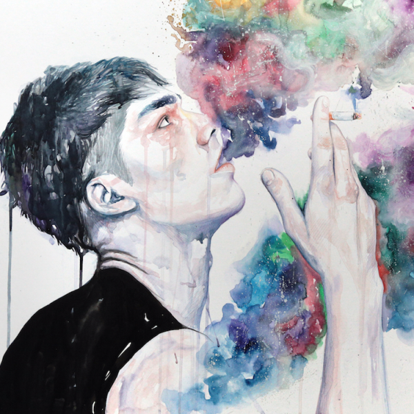 Дымка акварель