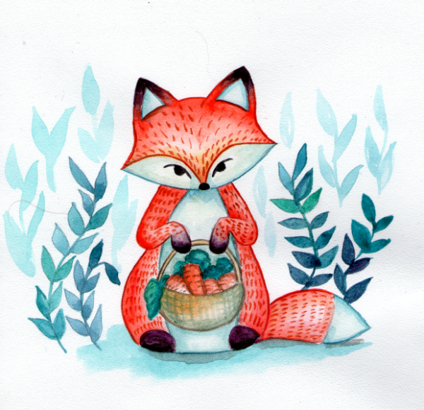 Лисенок иллюстрация