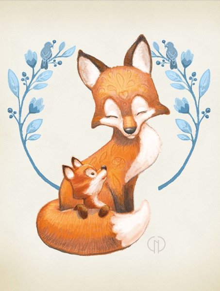 Мама лиса и Лисёнок