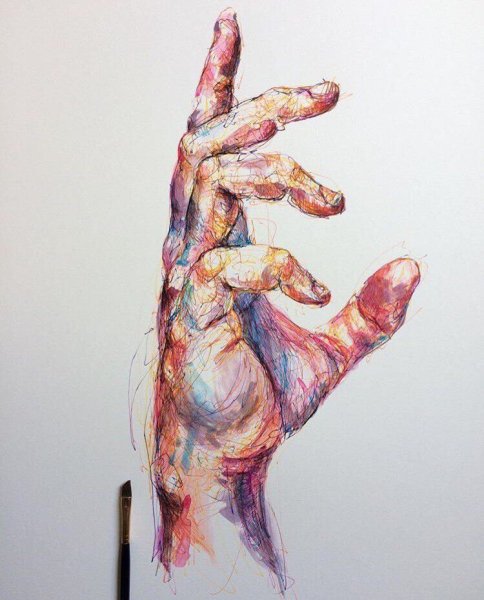 Ладони акварель