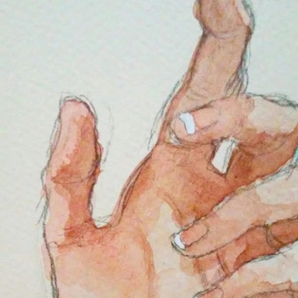 Рисование пальцем акварель