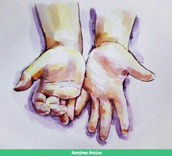 Руки акварелью