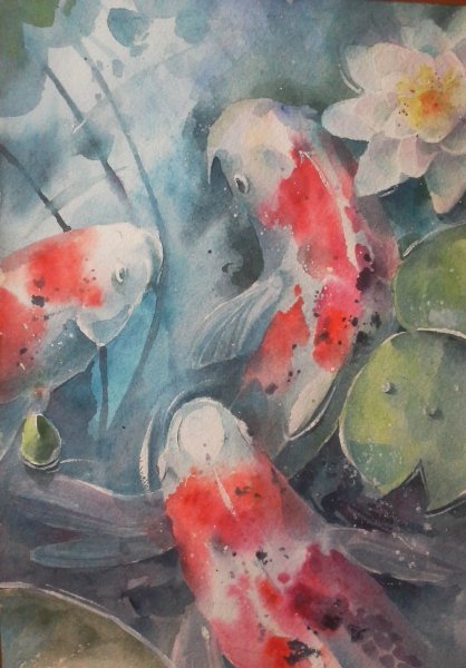 Дмитрий Спирос художник карпы кои