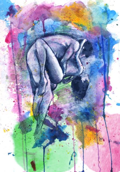 Стилизованные рисунки акварелью страсть