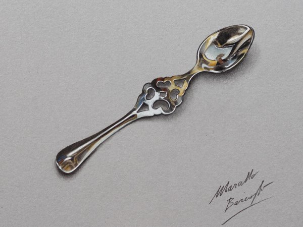 Ложка рисунок карандашом