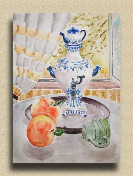 Натюрморт с самоваром Гжель