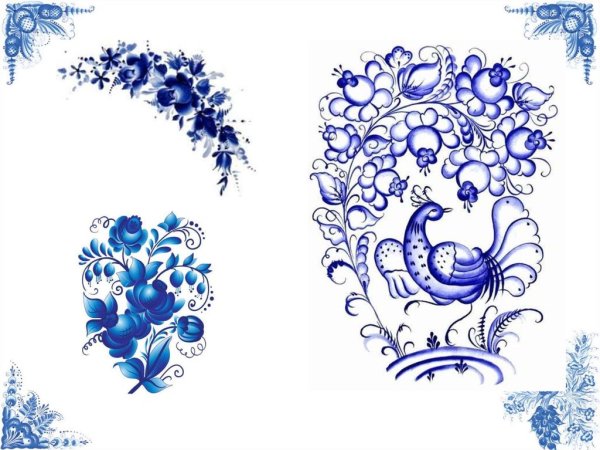 Гжель акварель