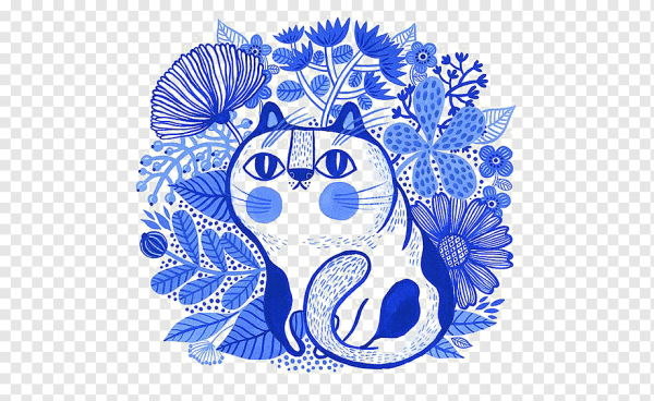 Птица в технике Гжель