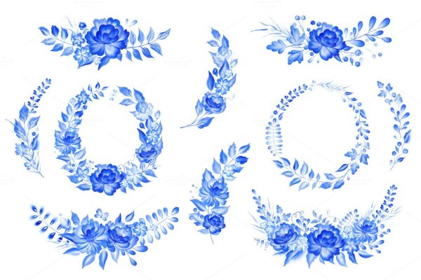 Мазковая роспись Гжель