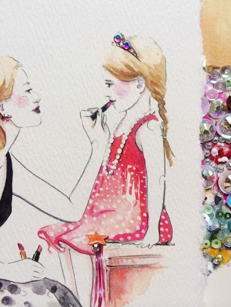 Модные мамы фэшн иллюстрация