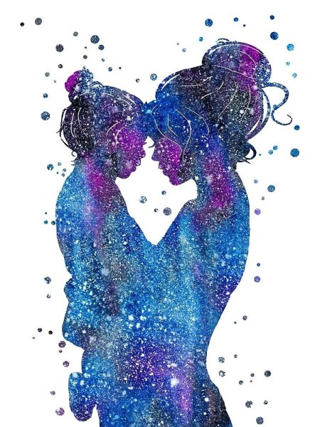 Мама и ребенок космос