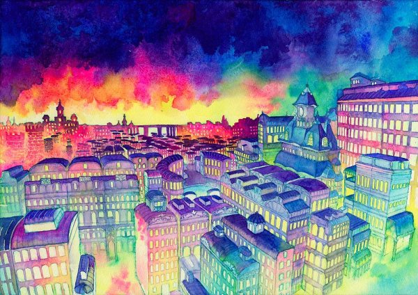 Город рисунок