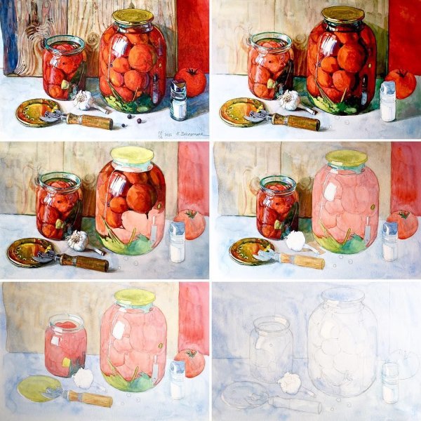 Залегина Елизавета акварель